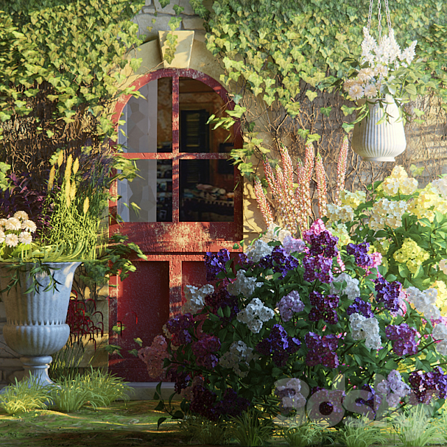 Flower house near the house 3DSMax File - thumbnail 1