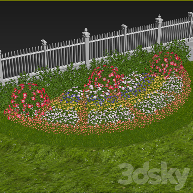 FLOWERBED_1 3ds Max - thumbnail 3