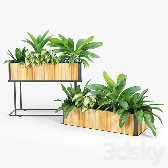 Flowerbox Combine Planters 2 3DS Max Model - thumbnail 4