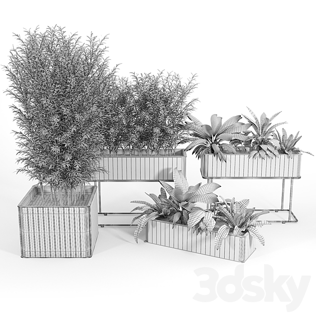 Flowerbox Combine Planters 2 3DS Max Model - thumbnail 5