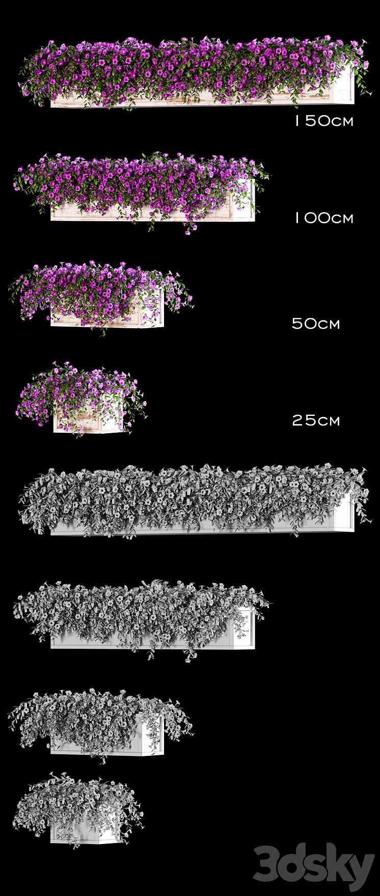 Flowers for the balcony 3DS Max - thumbnail 2