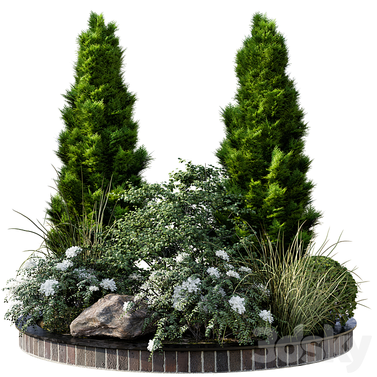 Garden plant set 04 3DS Max - thumbnail 1