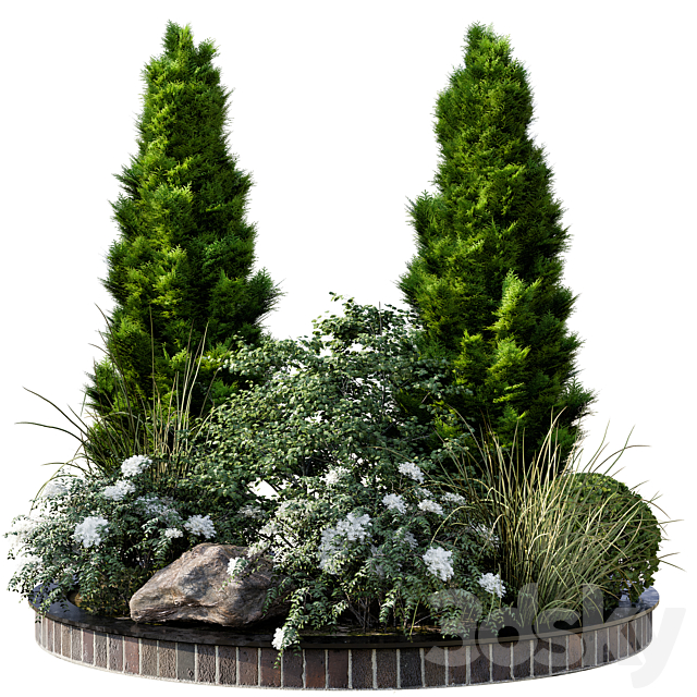 Garden plant set 04 3DSMax File - thumbnail 1