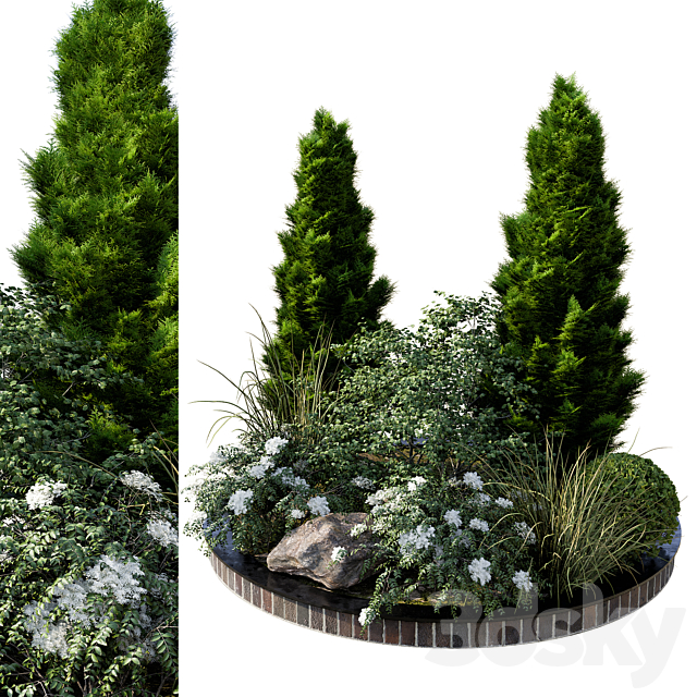 Garden plant set 04 3DSMax File - thumbnail 3