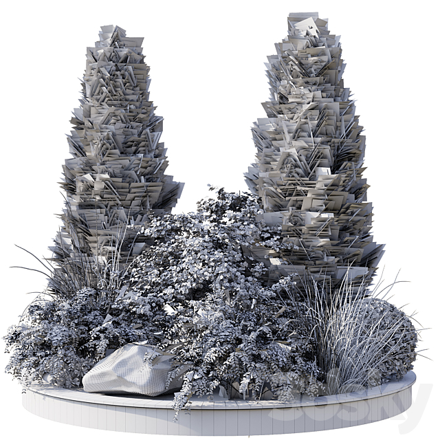 Garden plant set 04 3DSMax File - thumbnail 4