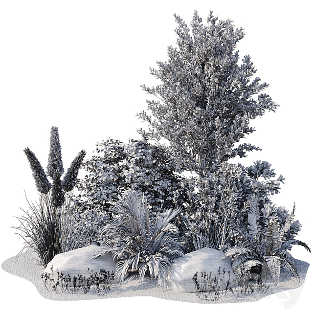 Garden plant set 08 3DS Max Model - thumbnail 4