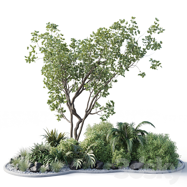 garden pot tree bush – Collection outdoor indoor 113 3DSMax File - thumbnail 1