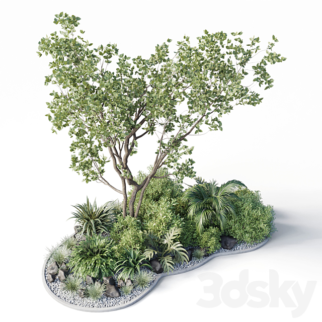 garden pot tree bush – Collection outdoor indoor 113 3DSMax File - thumbnail 3