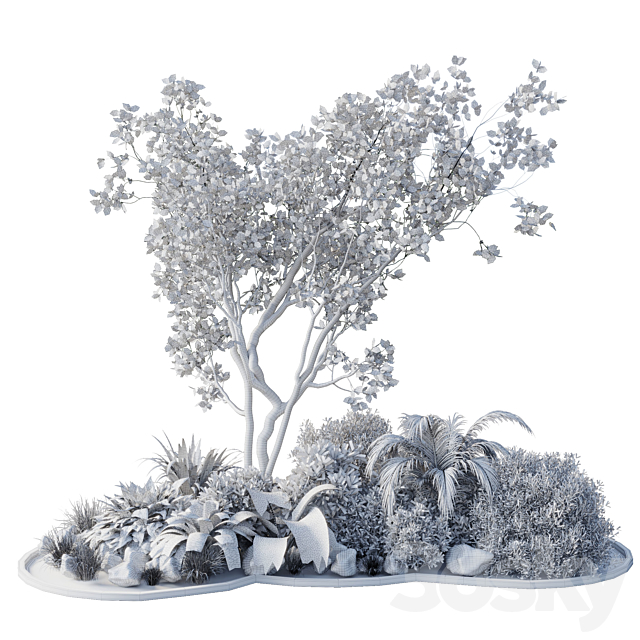 garden pot tree bush – Collection outdoor indoor 113 3DSMax File - thumbnail 5