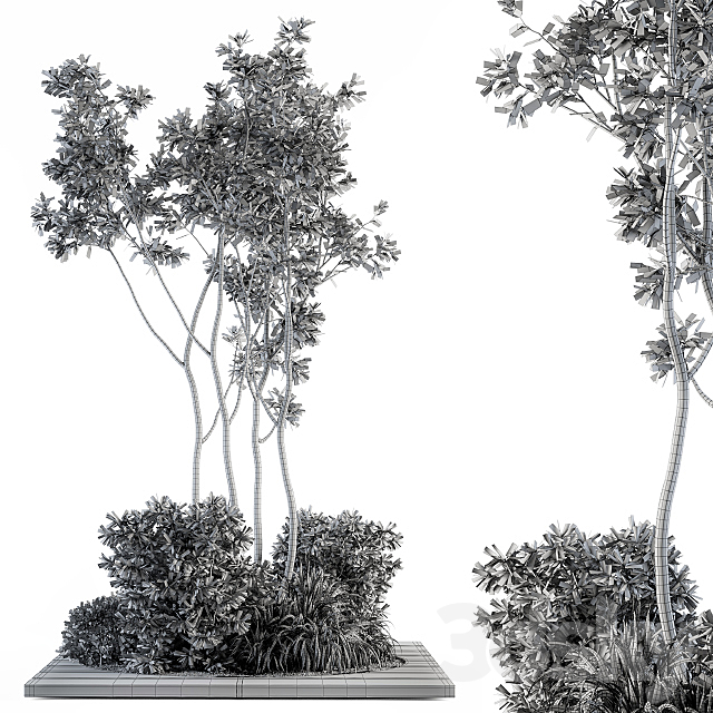 Garden set bush and Tree – Garden Set 04 3DS Max Model - thumbnail 5