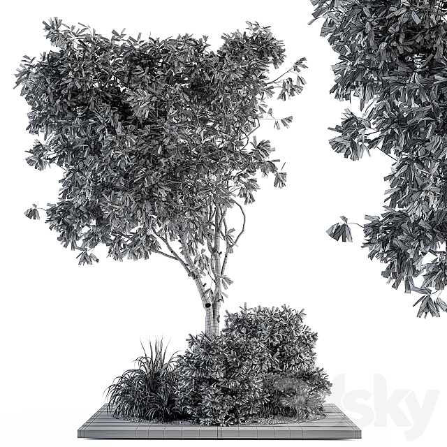 Garden set bush and Tree – Garden Set 05 3DSMax File - thumbnail 4