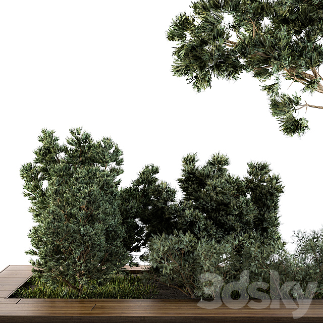 Garden set bush and Tree – Garden Set 06 3DS Max Model - thumbnail 3