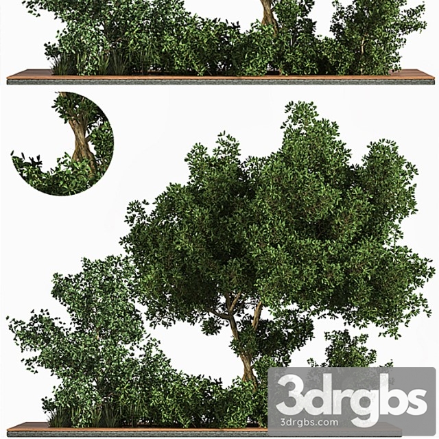 Garden Set Grass Tree 3dsmax Download - thumbnail 1