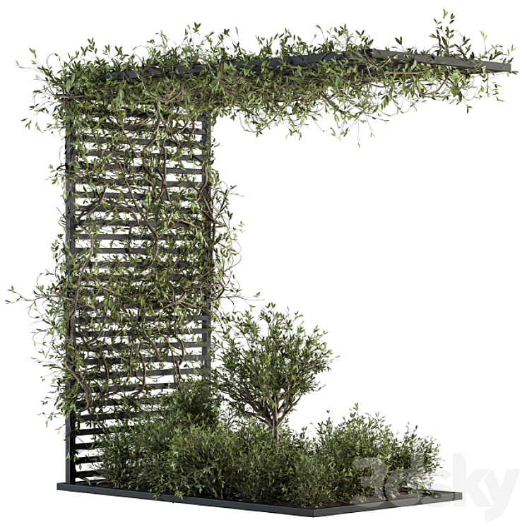 Garden set ivy and Bush – Garden Set 13 3DS Max - thumbnail 1