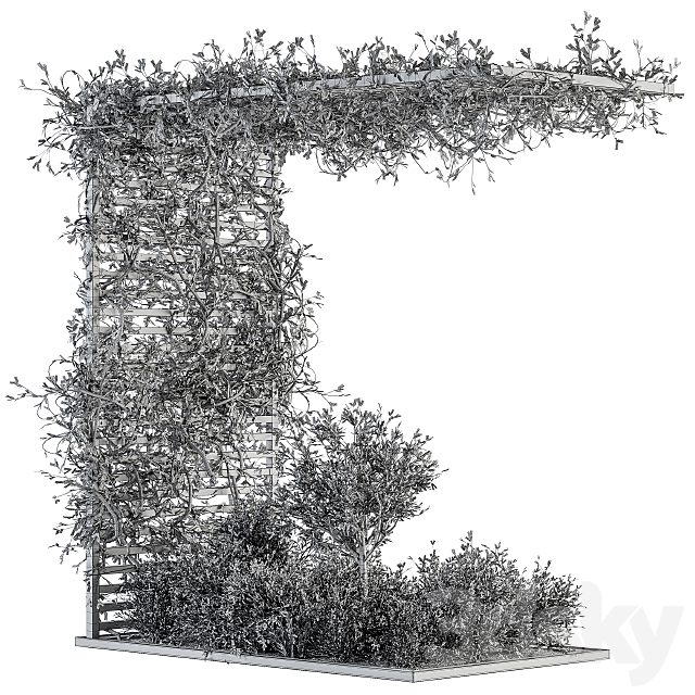 Garden set ivy and Bush – Garden Set 13 3DSMax File - thumbnail 4