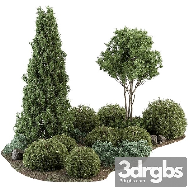 Garden Set Topiary 3dsmax Download - thumbnail 1