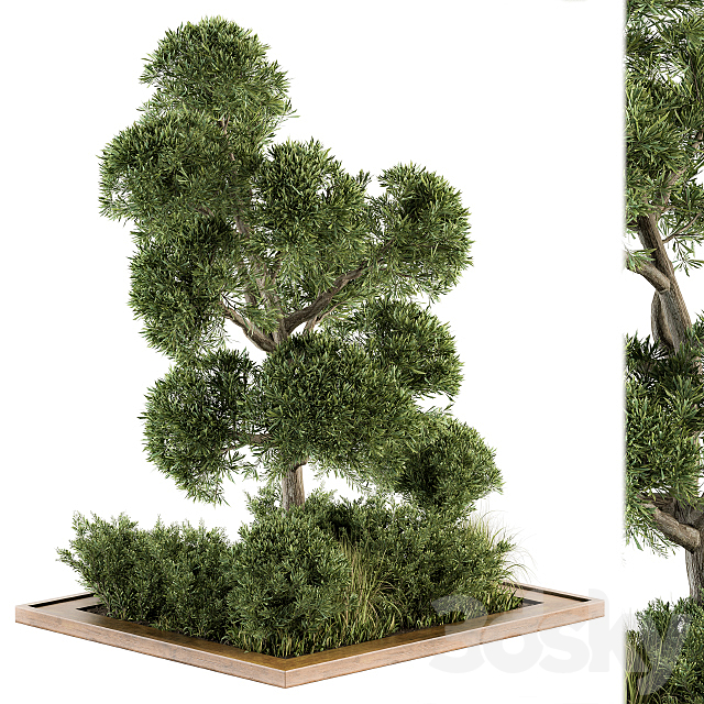 Garden set Tree and Bush – Garden Set 16 3DSMax File - thumbnail 2