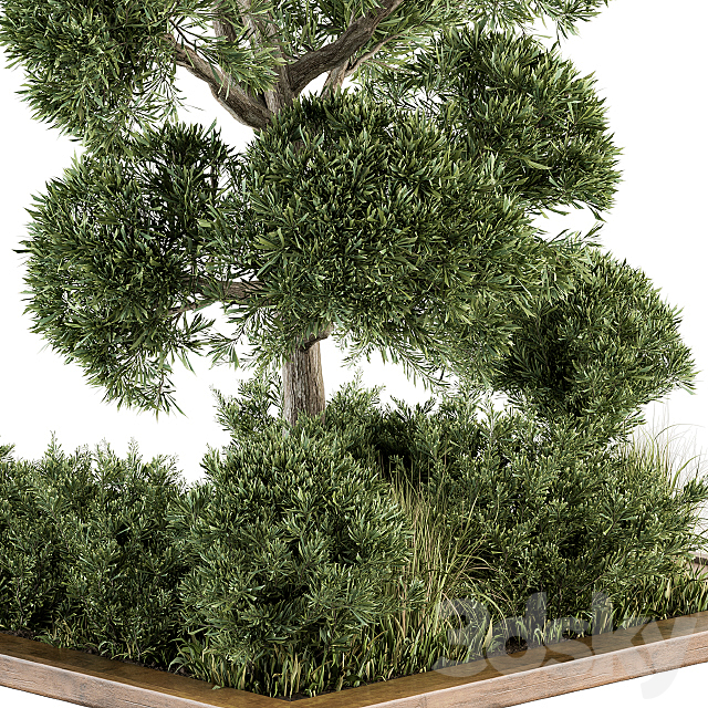 Garden set Tree and Bush – Garden Set 16 3DSMax File - thumbnail 3