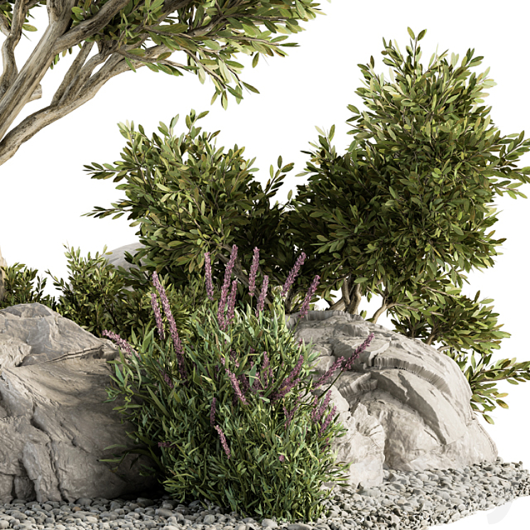 Garden set Tree and Bush – Garden Set 18 3DS Max - thumbnail 2