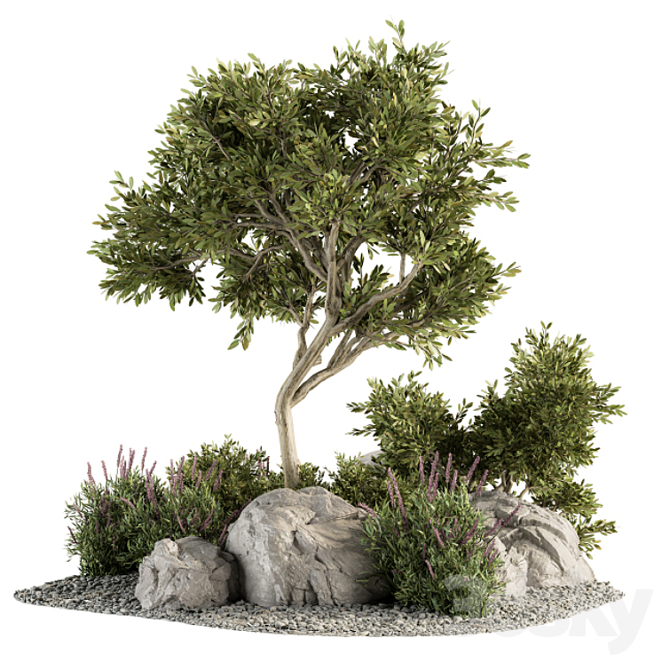 Garden set Tree and Bush – Garden Set 18 3DS Max - thumbnail 1