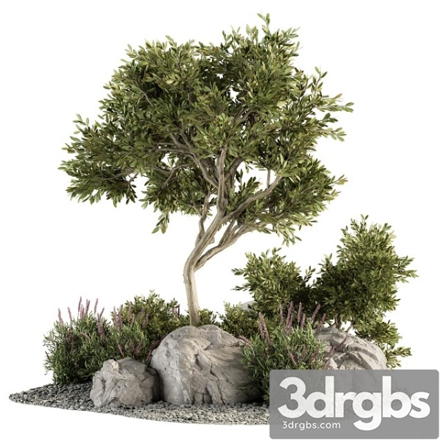 Garden Set Tree and Bush Garden Set 18 3dsmax Download - thumbnail 1