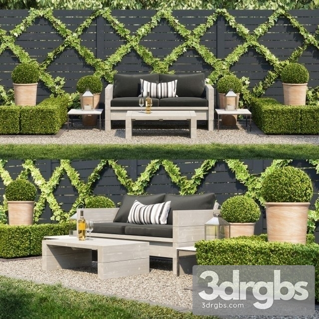 Garden Sitting Area 3dsmax Download - thumbnail 1