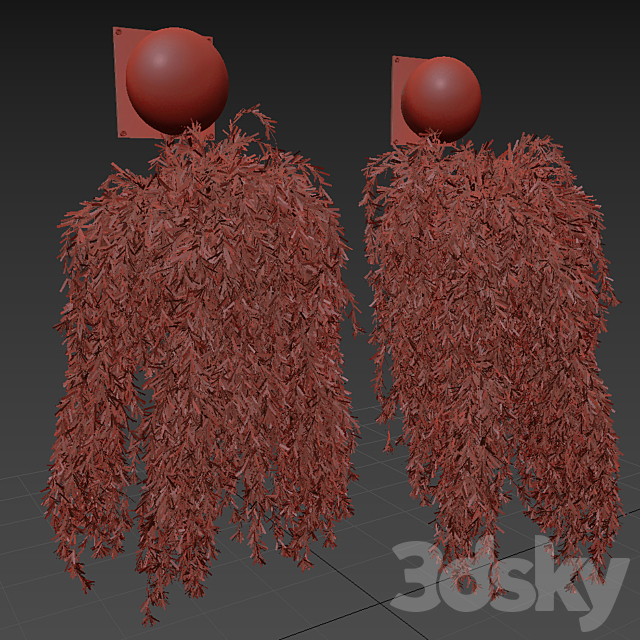 Hanging Plant with Lights 3DS Max Model - thumbnail 4