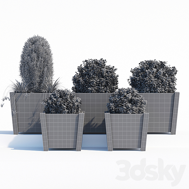 Hardwood planters 2 3DS Max Model - thumbnail 3