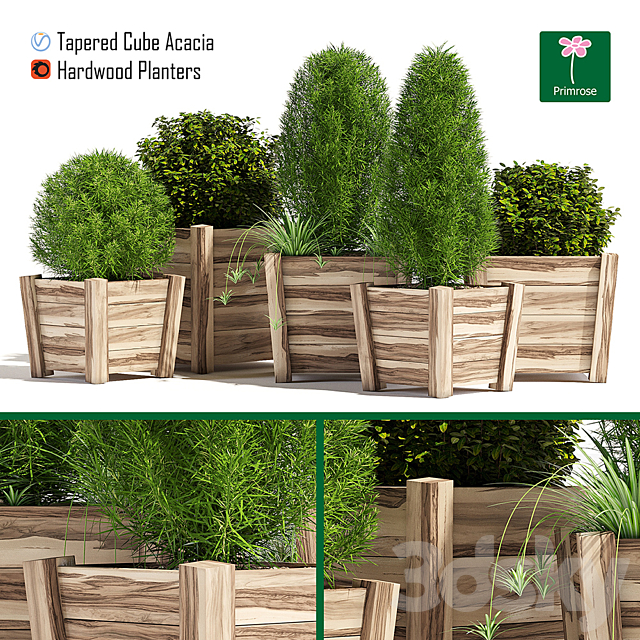 Hardwood planters 3DSMax File - thumbnail 1