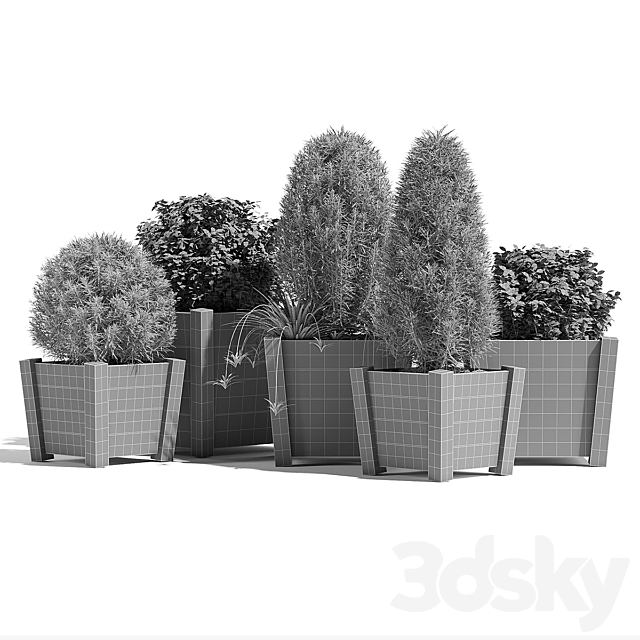 Hardwood planters 3DSMax File - thumbnail 3