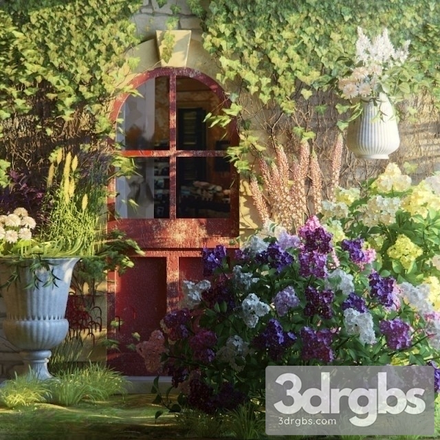 Hydrangea Garden 3dsmax Download - thumbnail 1