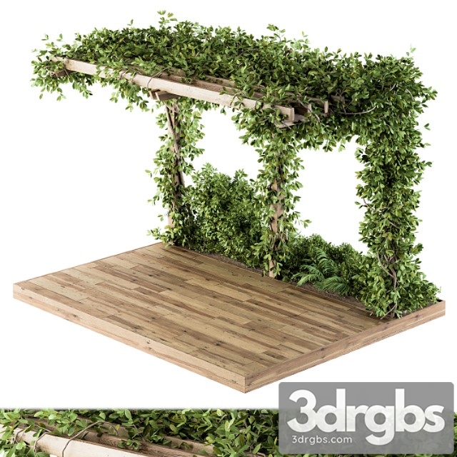 Ivy Plants On Pergola 3dsmax Download - thumbnail 1