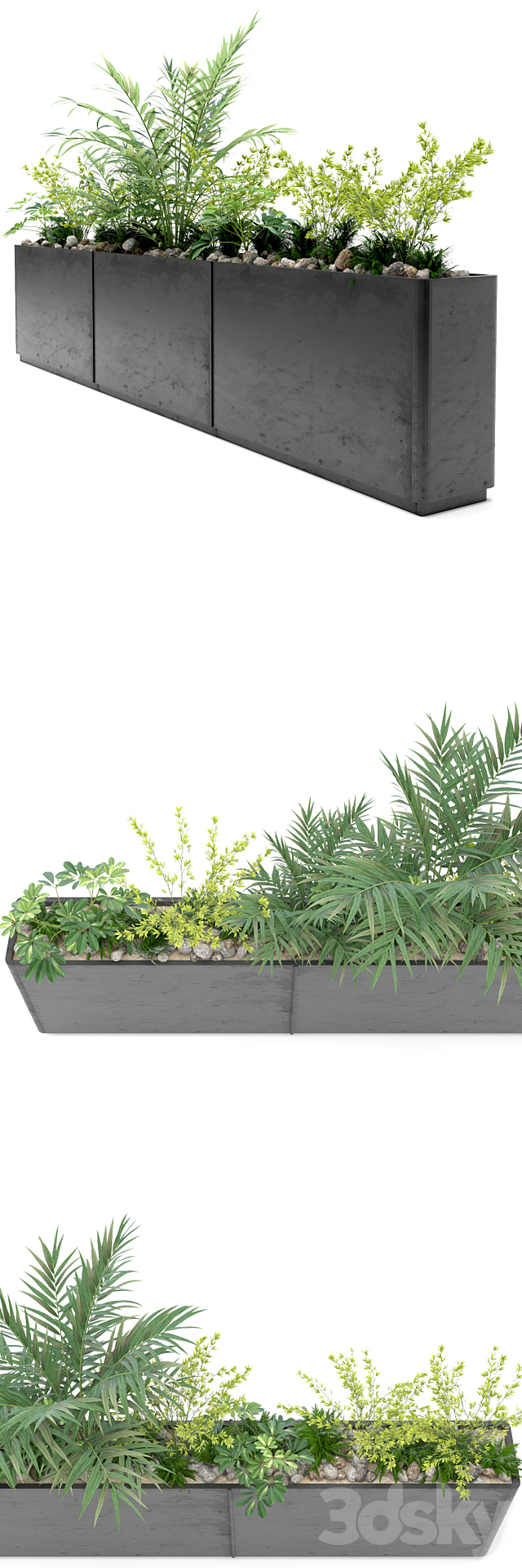 JC Long Planter 1 3DS Max Model - thumbnail 2