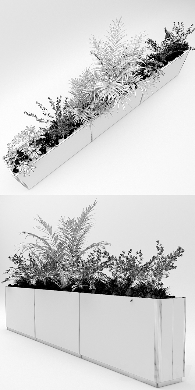 JC Long Planter 1 3DS Max Model - thumbnail 3