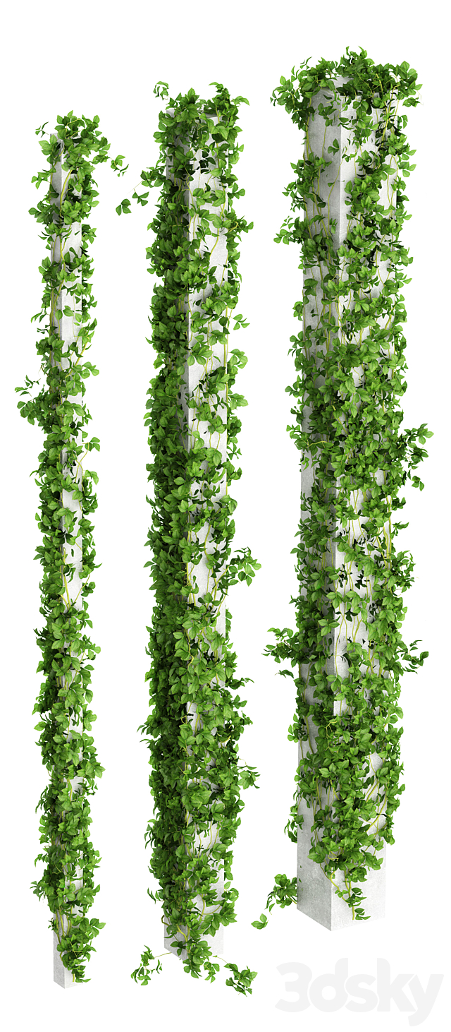 Leaves for square columns. 6 sizes. v2 3ds Max - thumbnail 2