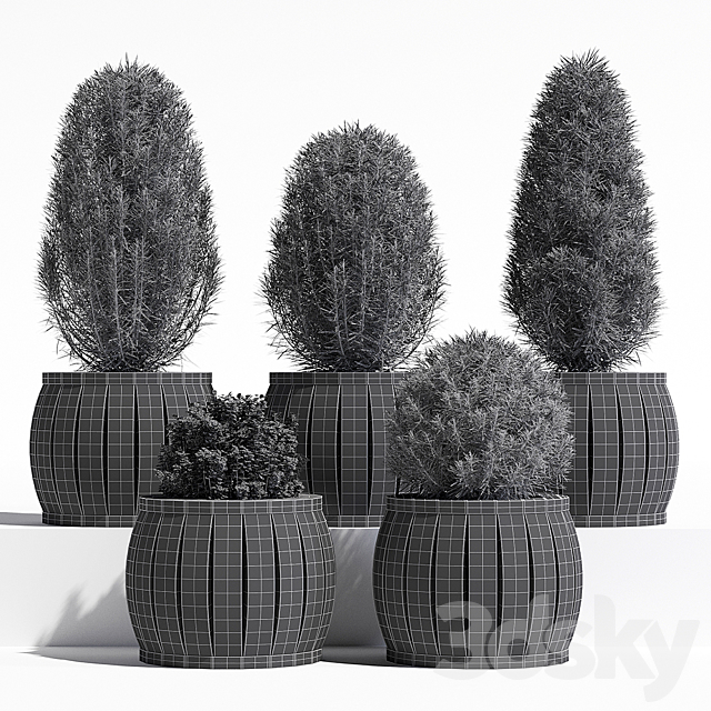 Marberry ball planter 3DS Max Model - thumbnail 3