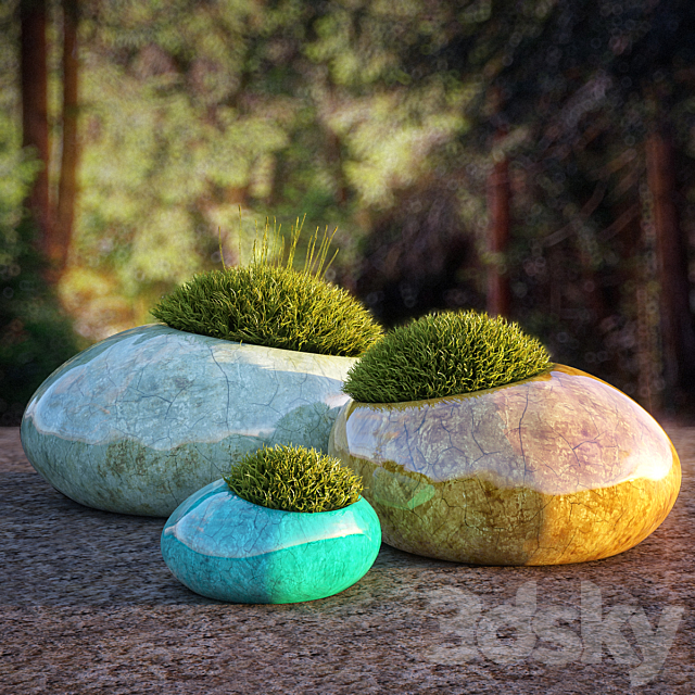 moss rocks 3DSMax File - thumbnail 2