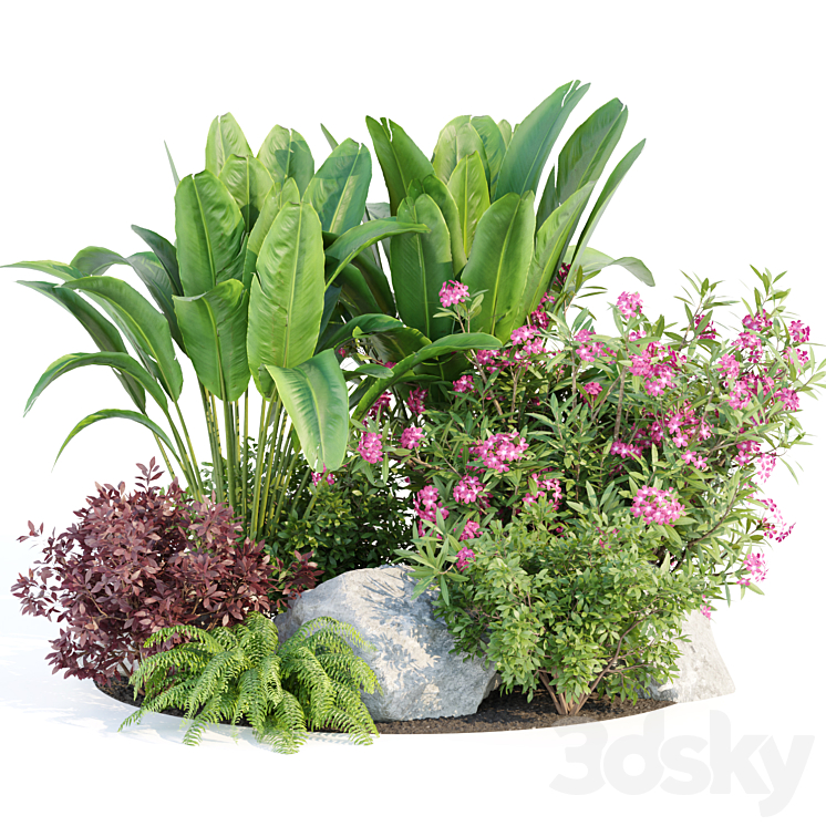 Outdoor Garden Plants Collection vol 136 3DS Max Model - thumbnail 1