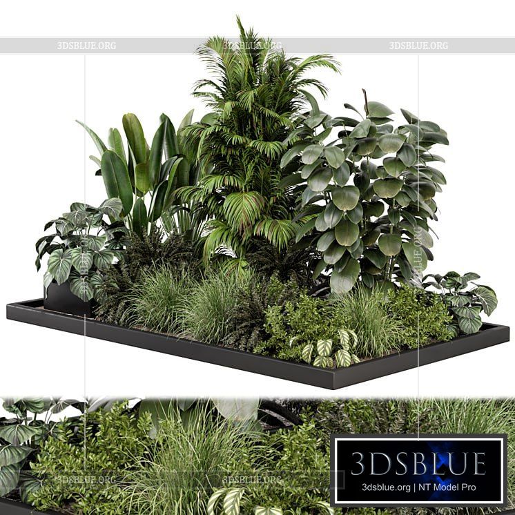 Outdoor Garden Set Bush and Tree – Garden Set 1030 3DS Max - thumbnail 3