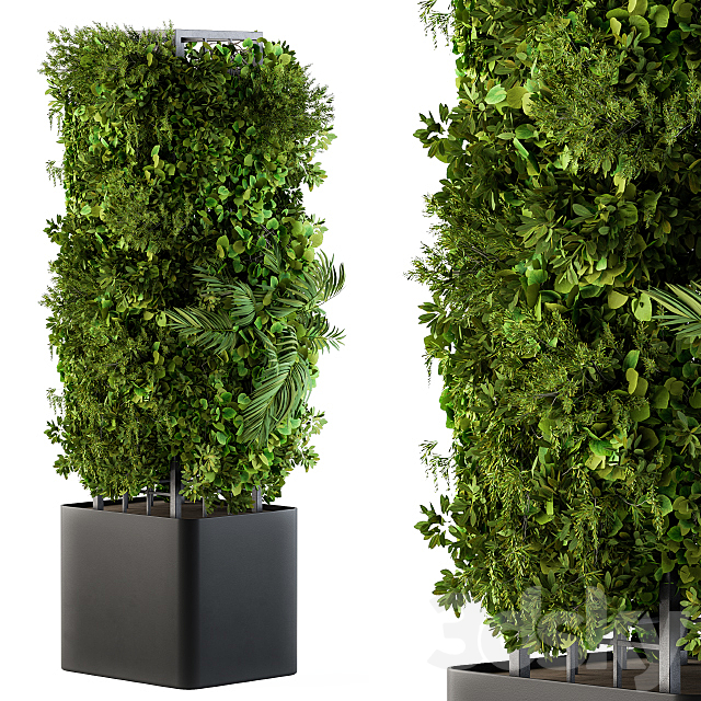 Outdoor Plant Box – Vertical Garden 02 3DSMax File - thumbnail 1