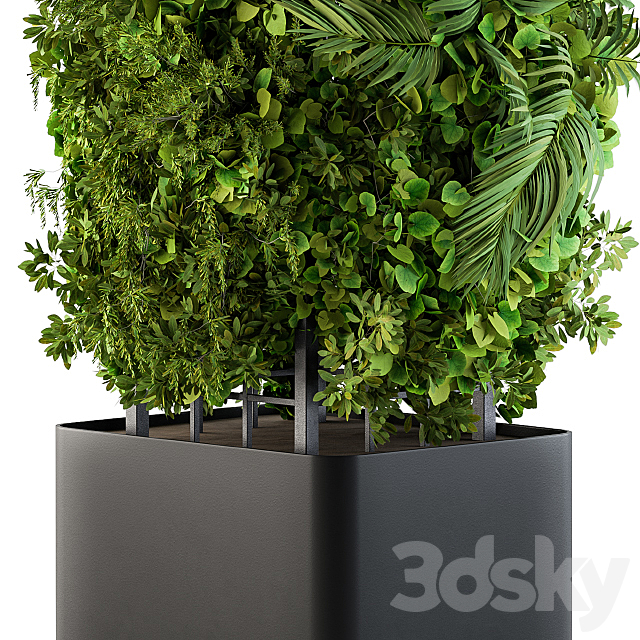 Outdoor Plant Box – Vertical Garden 02 3DSMax File - thumbnail 4