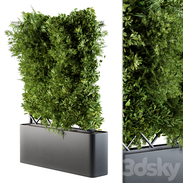 Outdoor Plant Box – Vertical Garden 3DS Max - thumbnail 1