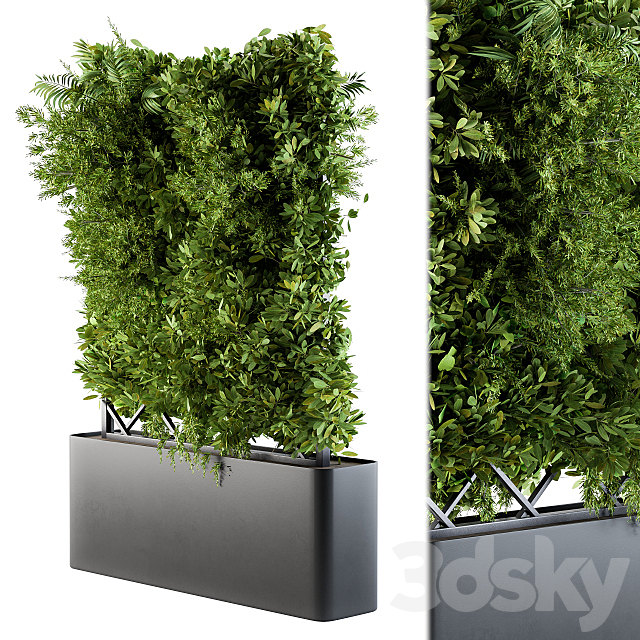 Outdoor Plant Box – Vertical Garden 3DSMax File - thumbnail 1