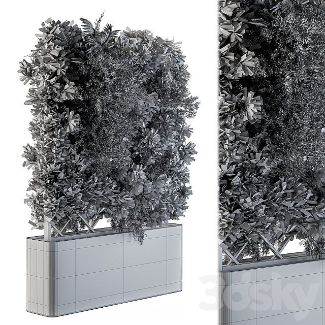 Outdoor Plant Box – Vertical Garden 3DSMax File - thumbnail 5