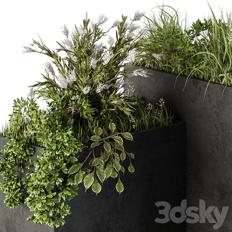 Outdoor Plant Set 248 – Plant L Type Box 3DS Max - thumbnail 2