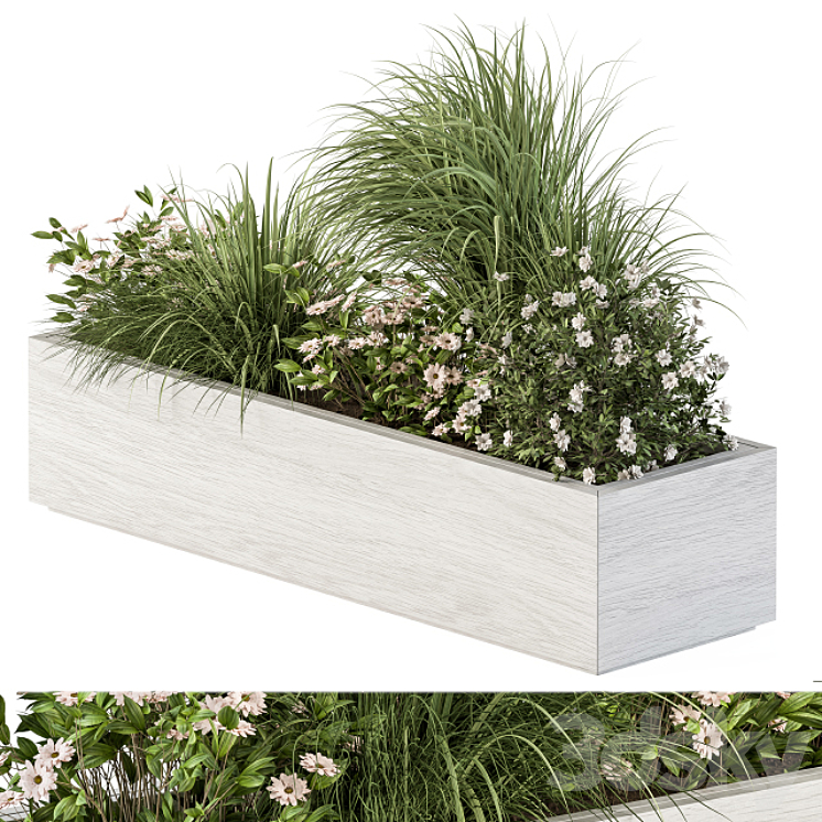 Outdoor Plant Set 290 – Plant Box 3DS Max Model - thumbnail 2