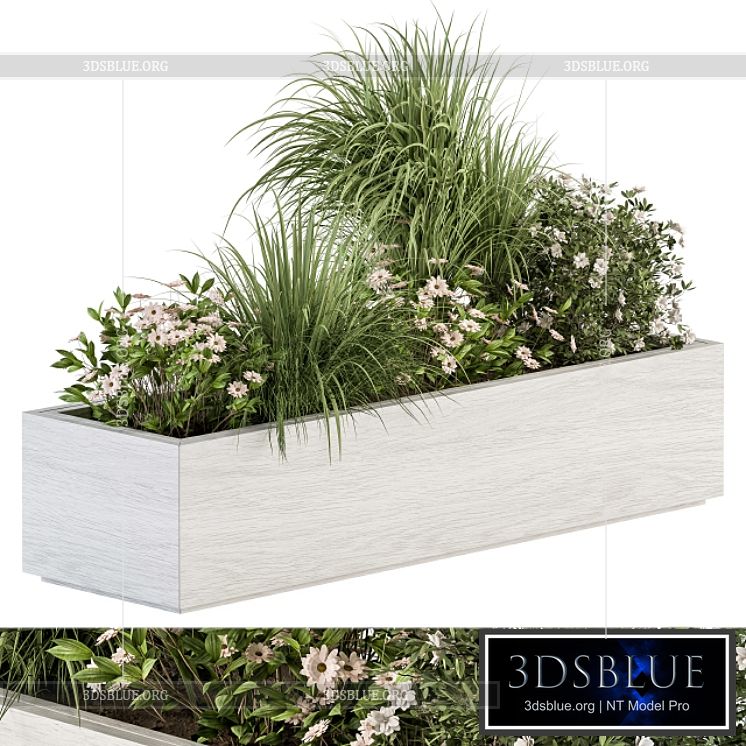 Outdoor Plant Set 290 – Plant Box 3DS Max - thumbnail 3