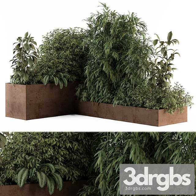 Outdoor plant set 385- concrete plant box set - thumbnail 1