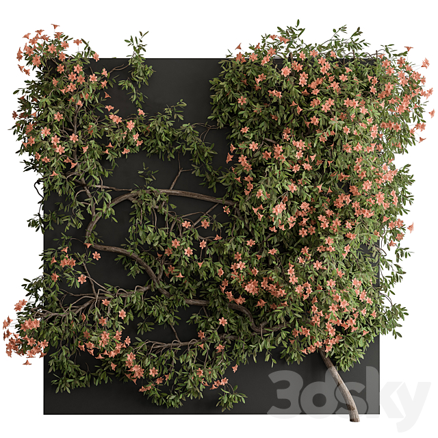 Outdoor Plant Set 426- Ivy on Wall 3DS Max Model - thumbnail 1