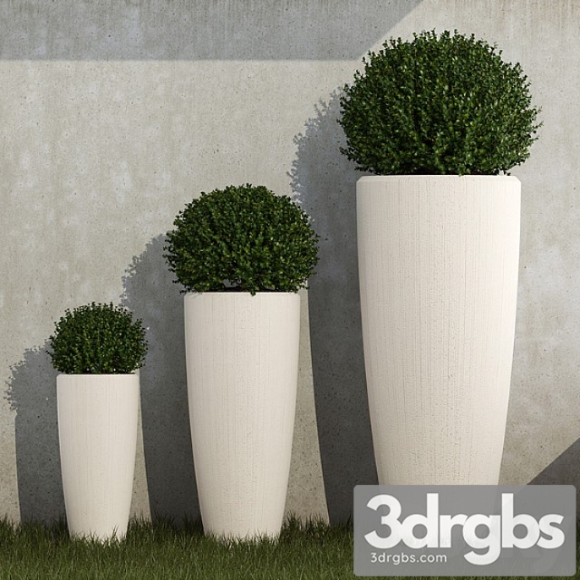 Outdoor Planters 02 3dsmax Download - thumbnail 1